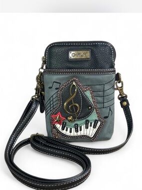 Chala Gray & Black Musical Crossbody Bag